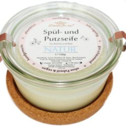 Spül- und Putzseife Natur Pur mit Korkuntersetzer