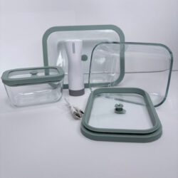 Glas - Vakuumbehälter Set mit elektrischer Pumpe EP 30