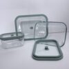 Glas- Vakuumbehälter als Set in Mintrgtün